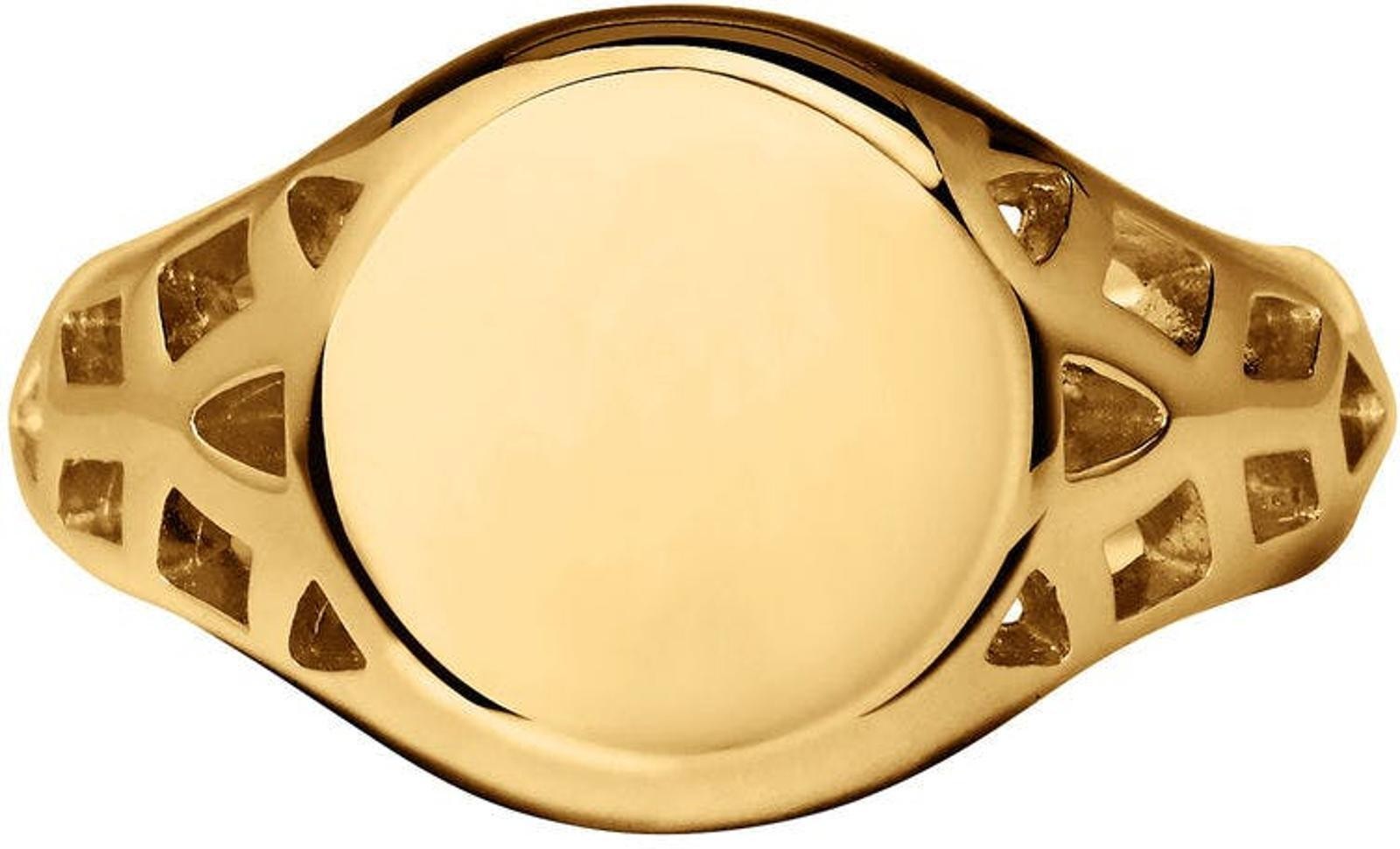 LINKS OF LONDON Timeless Signet Ring Yellow Gold Vermeil UK N RRP150