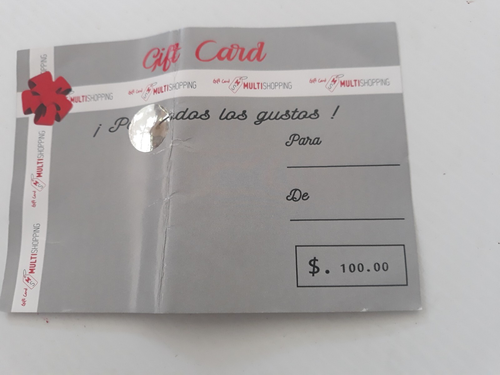 Panama Gift Card value $100.00