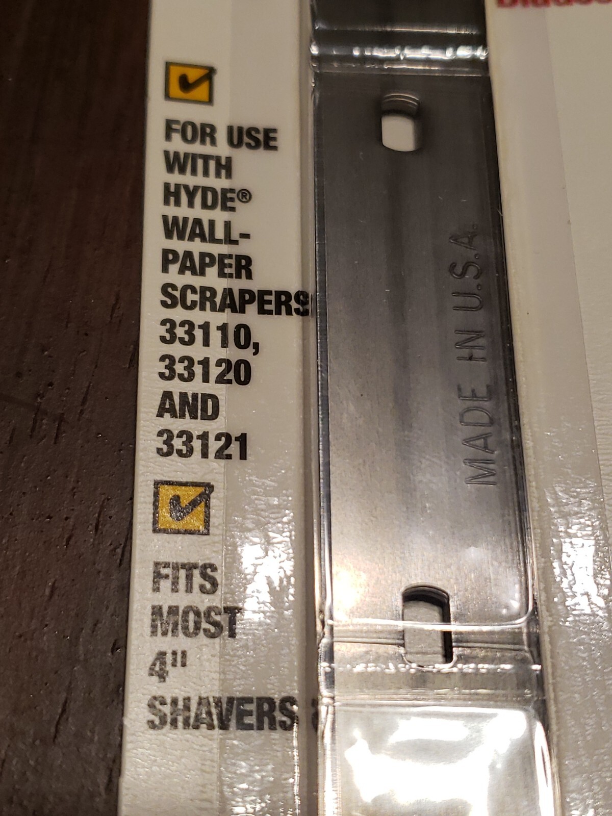 Hyde 33170 4" Wallpaper Replacement Shaver Blade For 33120 33110 & 33121 5Pk