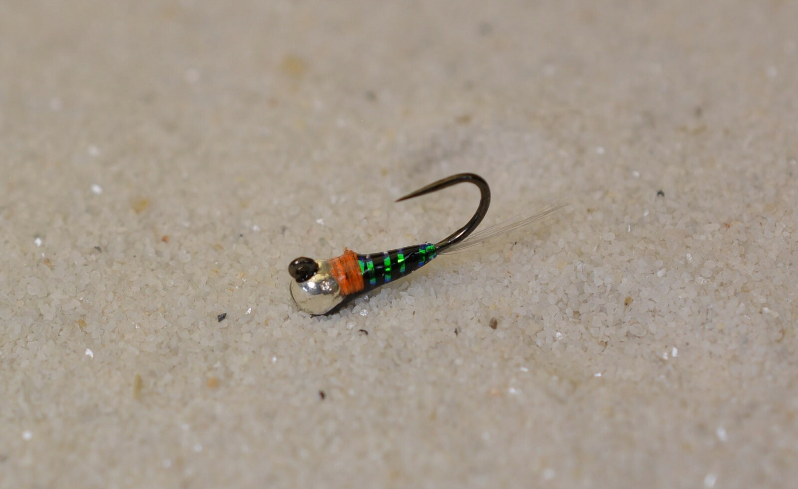 6 Flies - Tungsten Pearl-Orange Perdigon Jig Head Fly - Euro nymph - Hanak Hook