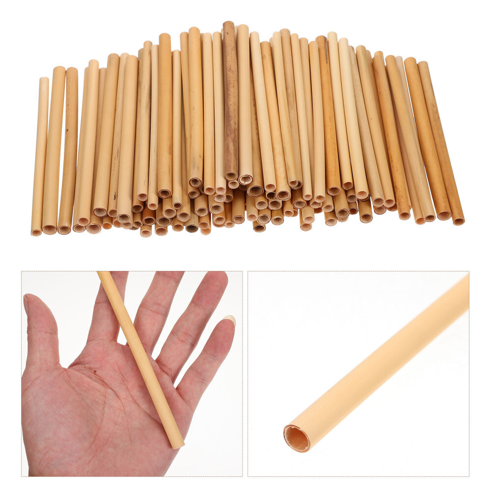 100 Pcs Native Bee Tubes Leafcutter Honeycomb Reed Refill Natural