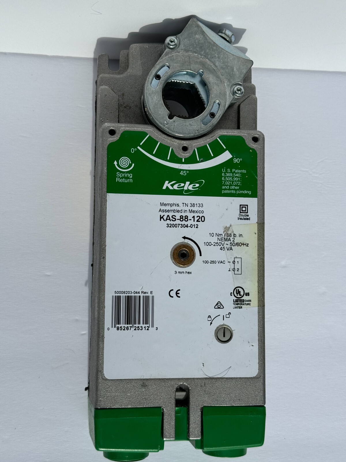 Kele KAS-88-120 Spring Return Actuator 88in-lb 100-250 VAC - MS4110A1002