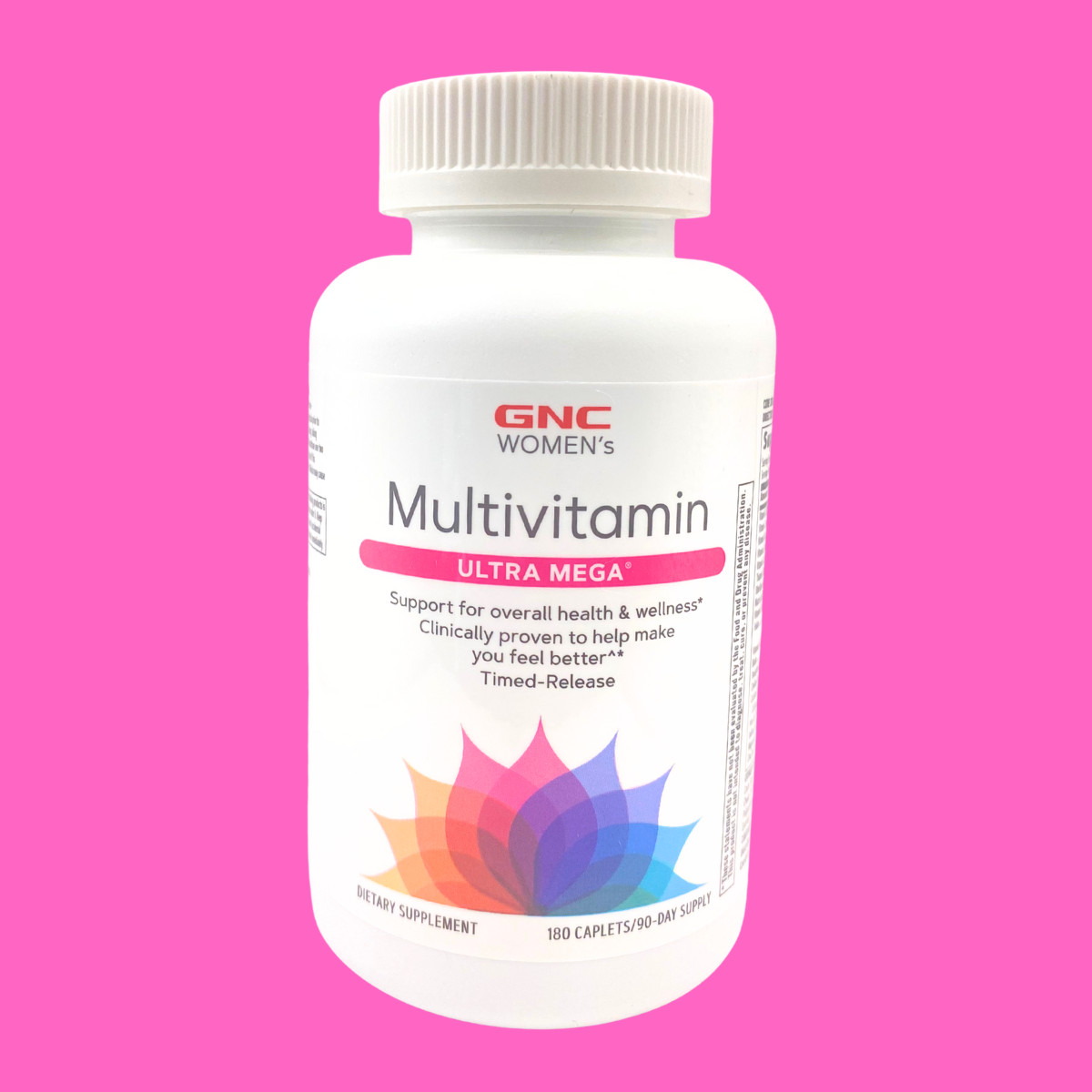 GNC Women's Multivitamin Ultra Mega Timed-Release Health & Wellness 180 Caplets