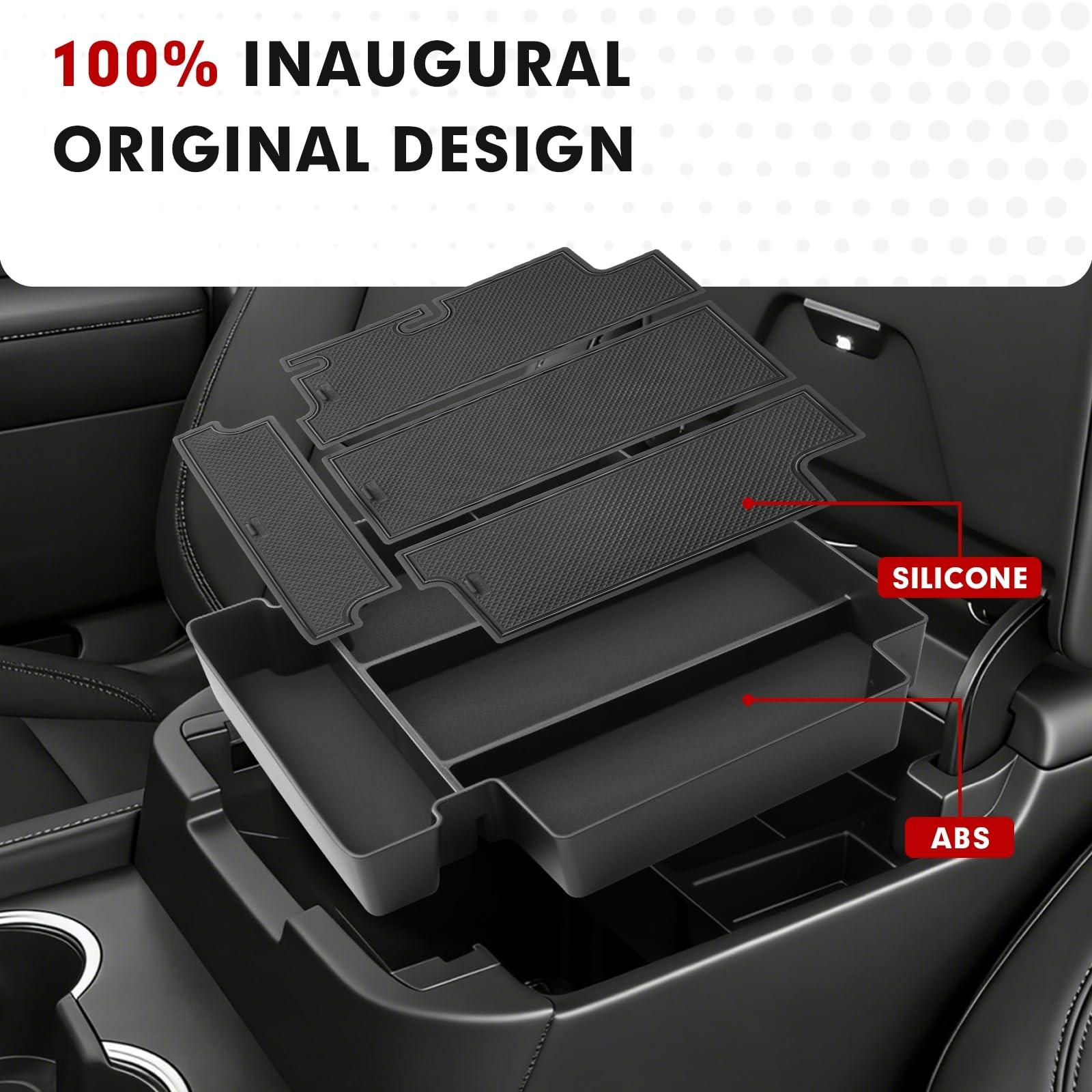 Autorder Center Console Organizer for 2021-2026 Chevy Chevrolet Tahoe/Suburba...