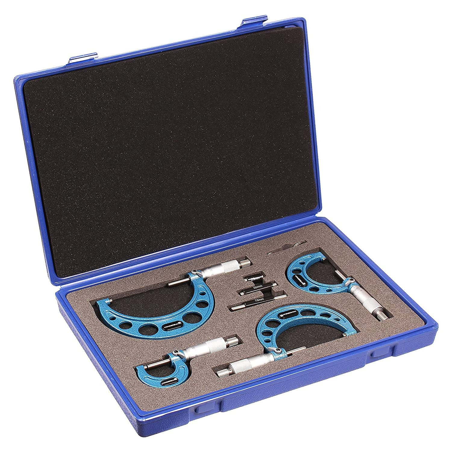 4 Pcs outside Micrometer Set, Professional Precision Machinist Tool Kit, 0-1"/1-