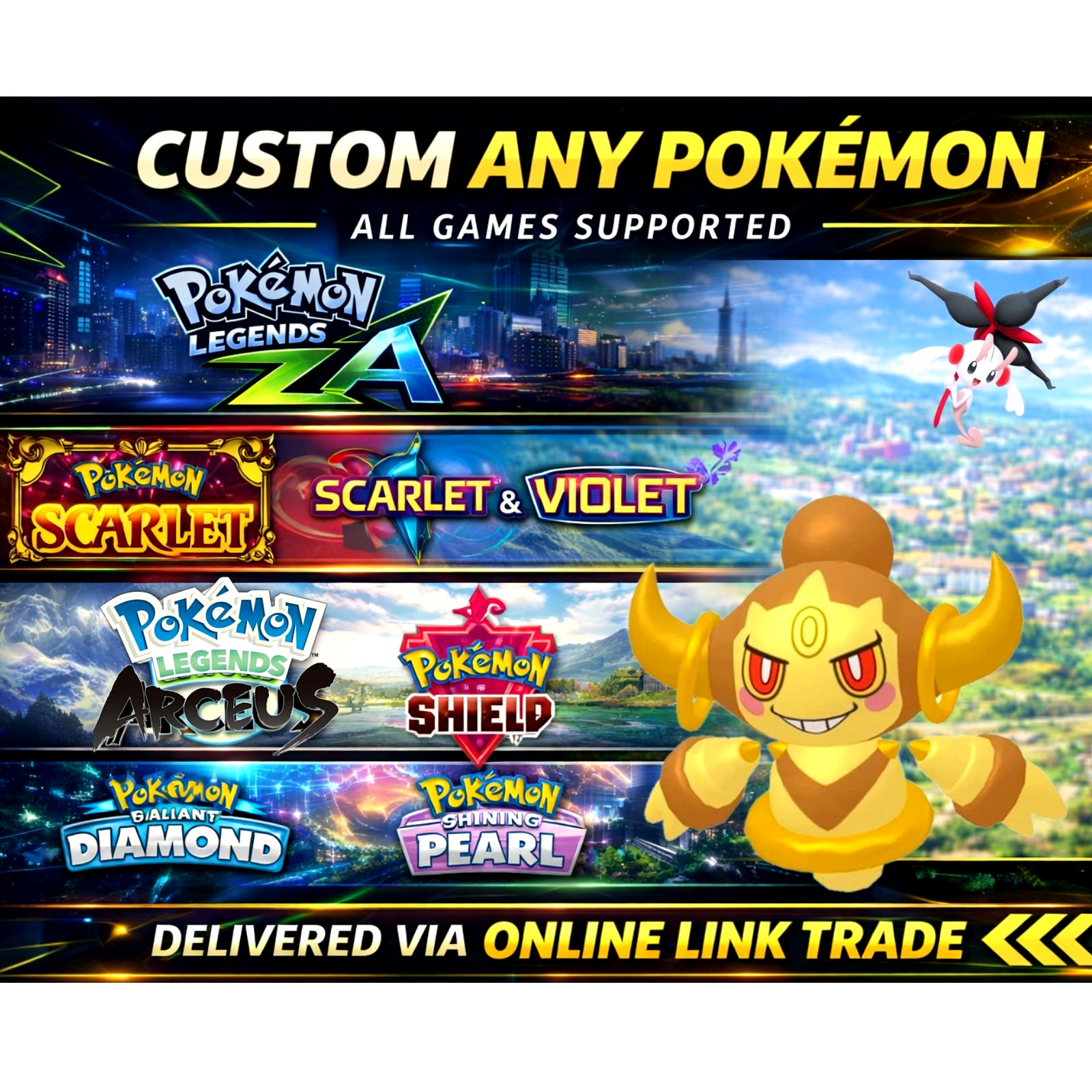 Pokémon Custom Any Pokémon | All Games Z-A SV SWSH PLA BDSP