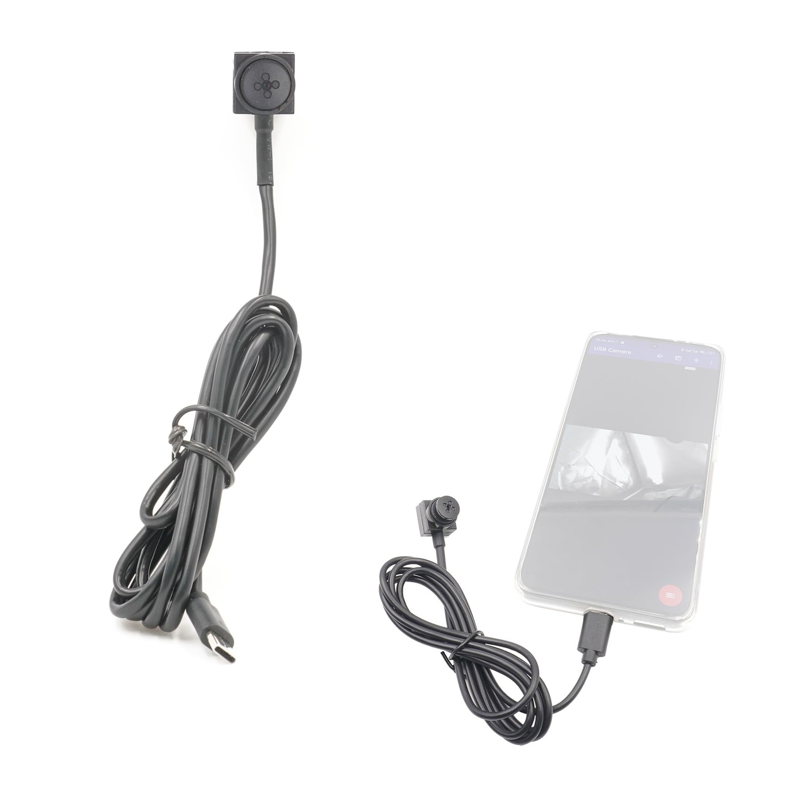 Button Camera 1080P Wearable External Phone Camera for Android