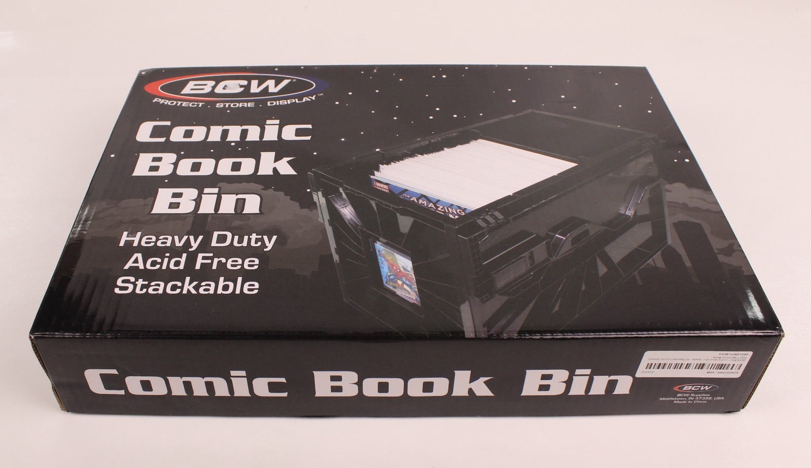 BCW Short Comic Book Bin Heavy Duty Stackable Plastic Box Holds 150 Bagged NOB