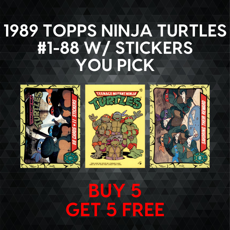 1989 Topps Teenage Mutant Ninja Turtles #1-88 w/ Stickers - YOU PICK