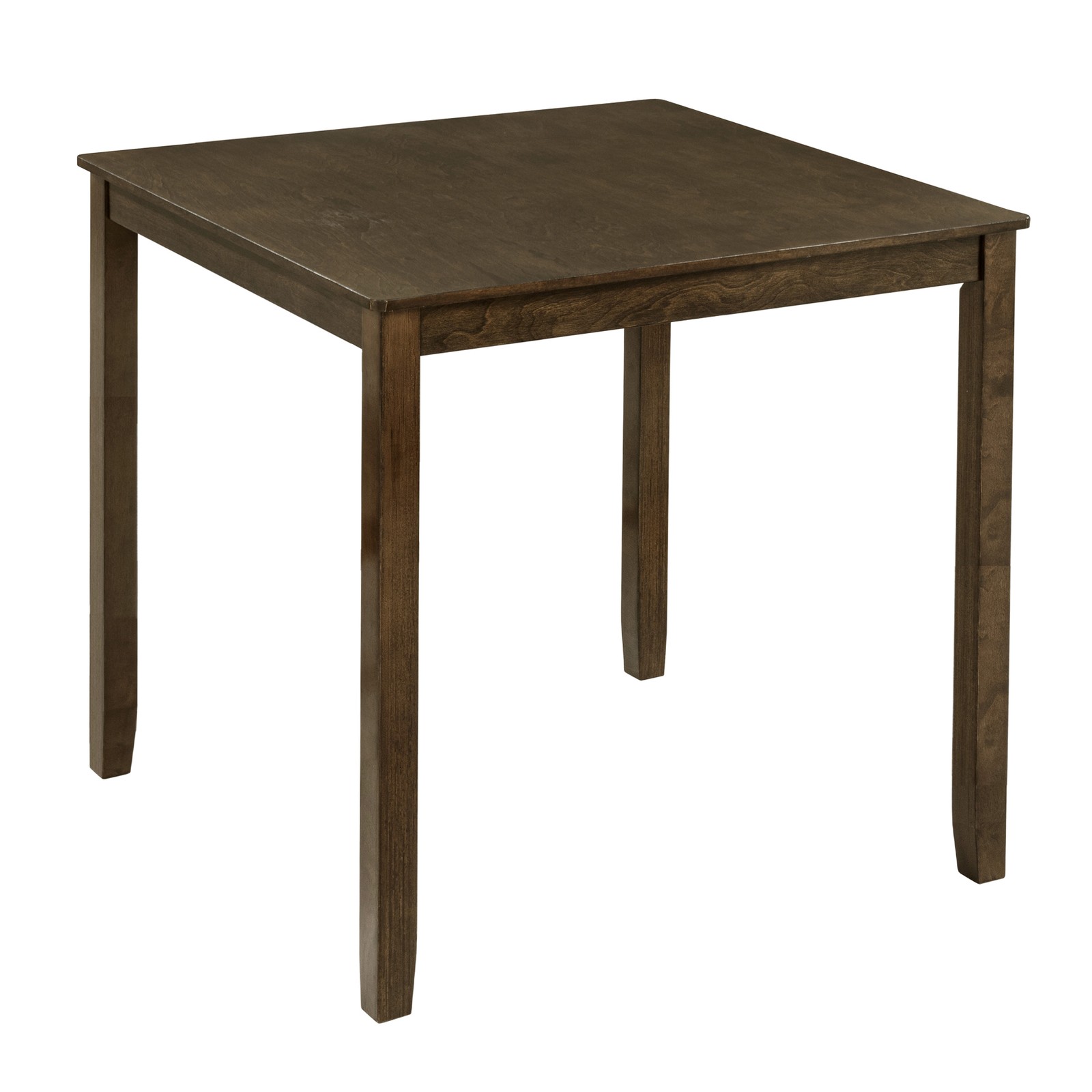 5-Piece Counter Height Square Wooden Dining Table Set w/ 4 Upholstered Chairs