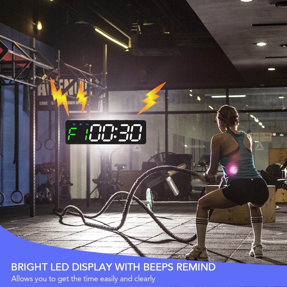 Mini Gym Timer Rechargeable Stopwatch Portable Countdown/up Clock With Magn QDER