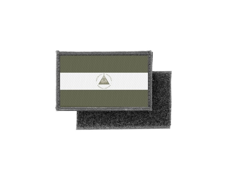 Camo Camouflage Patch Badge Nicaragua Flag