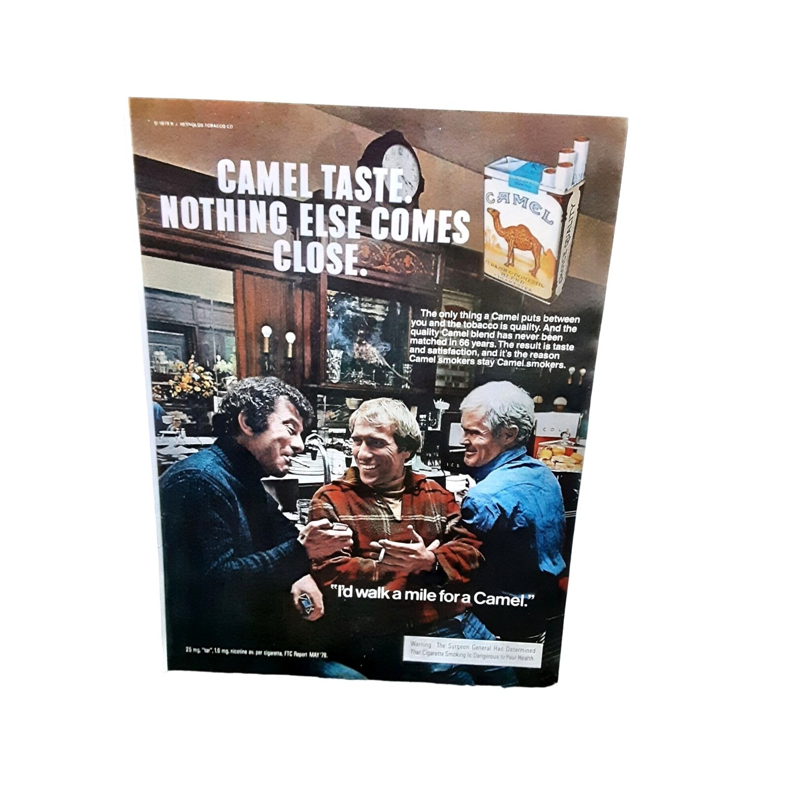 1979 Camel Cigarettes Id Walk A Mile For A Camel Original Print Ad vintage