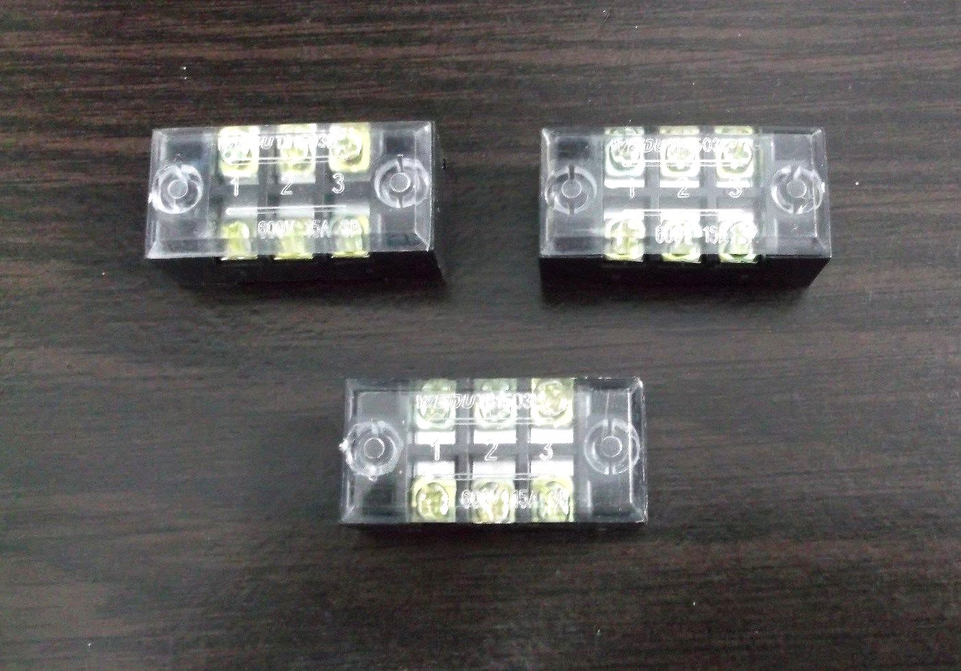 3 BBT 3 Circuit Terminal Blocks with Clear Safety Cover