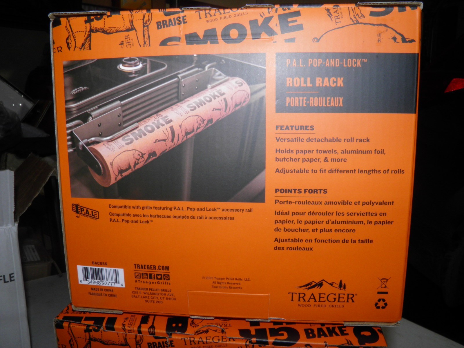 TRAEGER P.A.L. POP-AND-LOCK ROLL RACK BAC655 NEW IN BOX