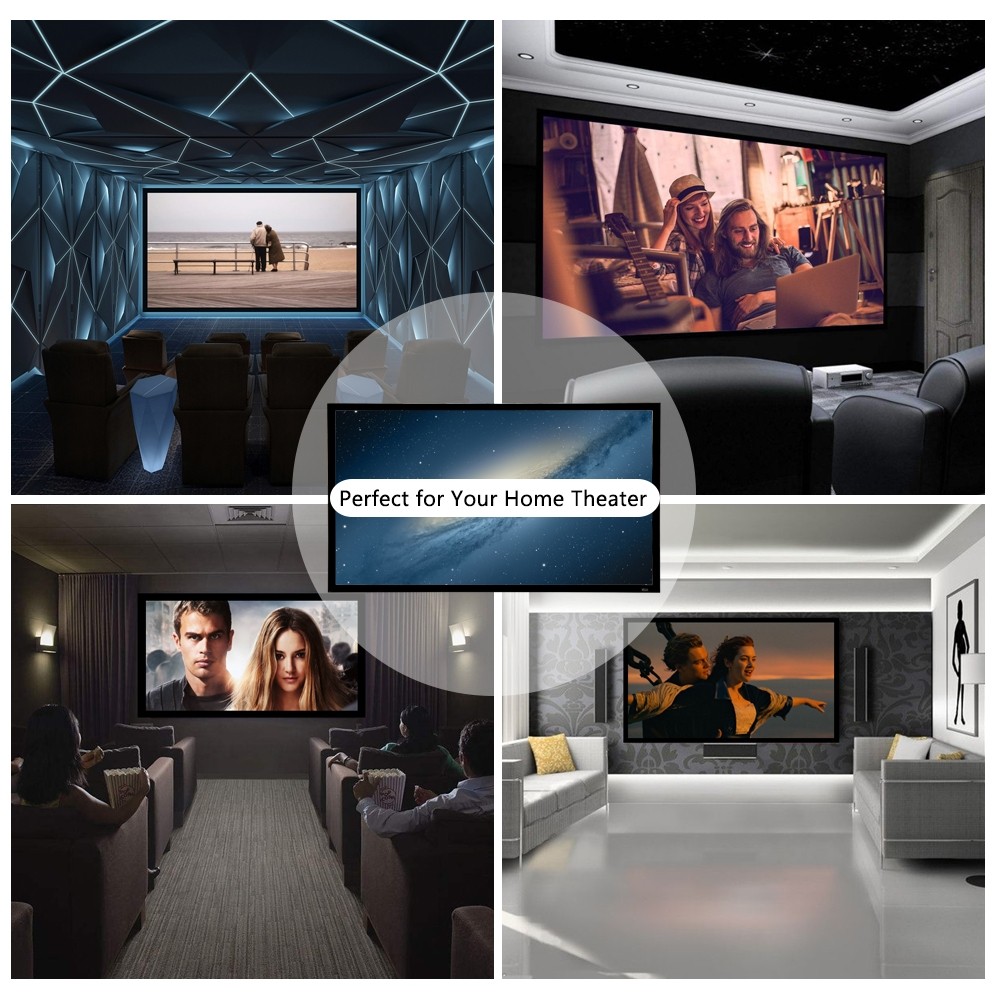 Silver Ticket 120" Fixed Frame 16:09 Projector Screen White