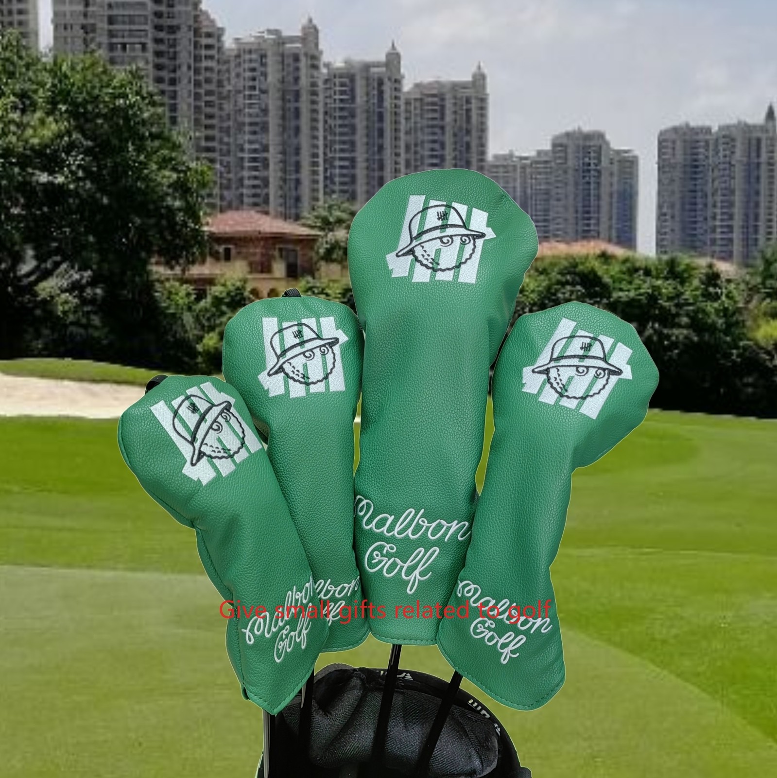 New Green Black Beige Five bars Golf Driver Wood Hybrid Iron Club Cover Magnetic