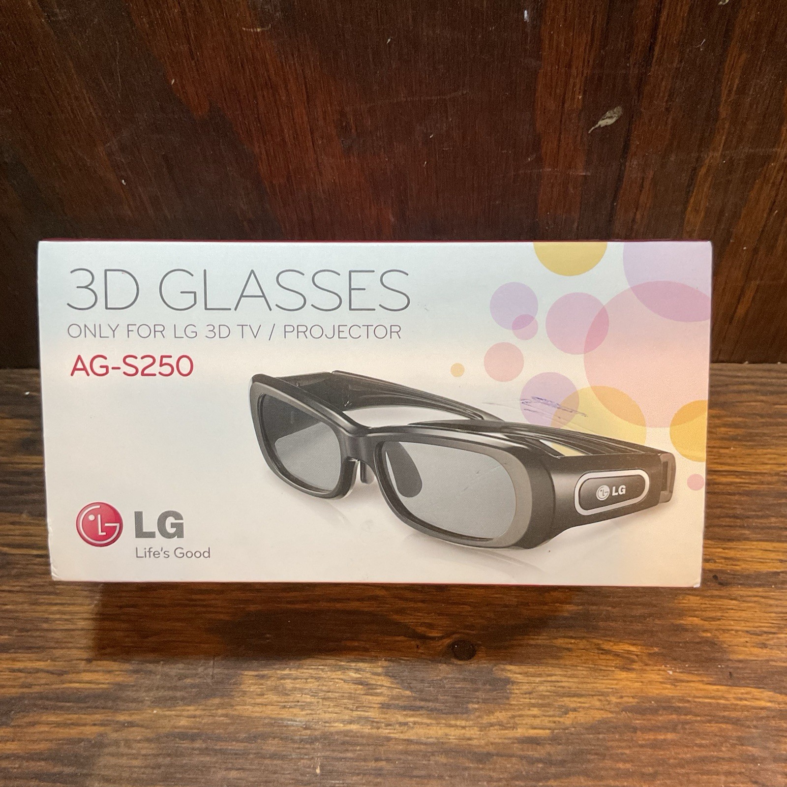 LG AG-S250 3D Glasses for 3D TV Projector