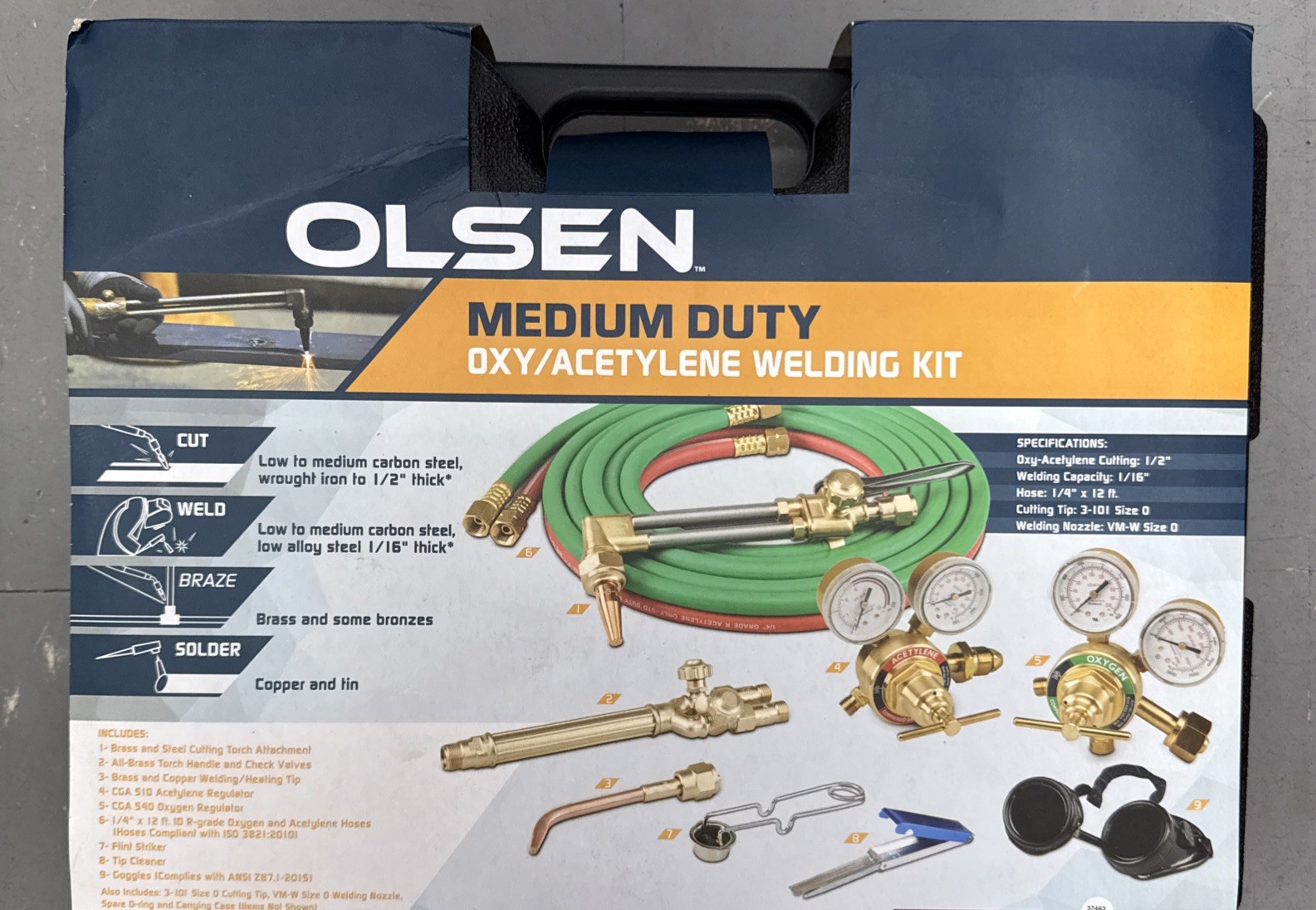 NEW OLSEN Medium Duty Oxy/Acetylene Welding Kit 64408