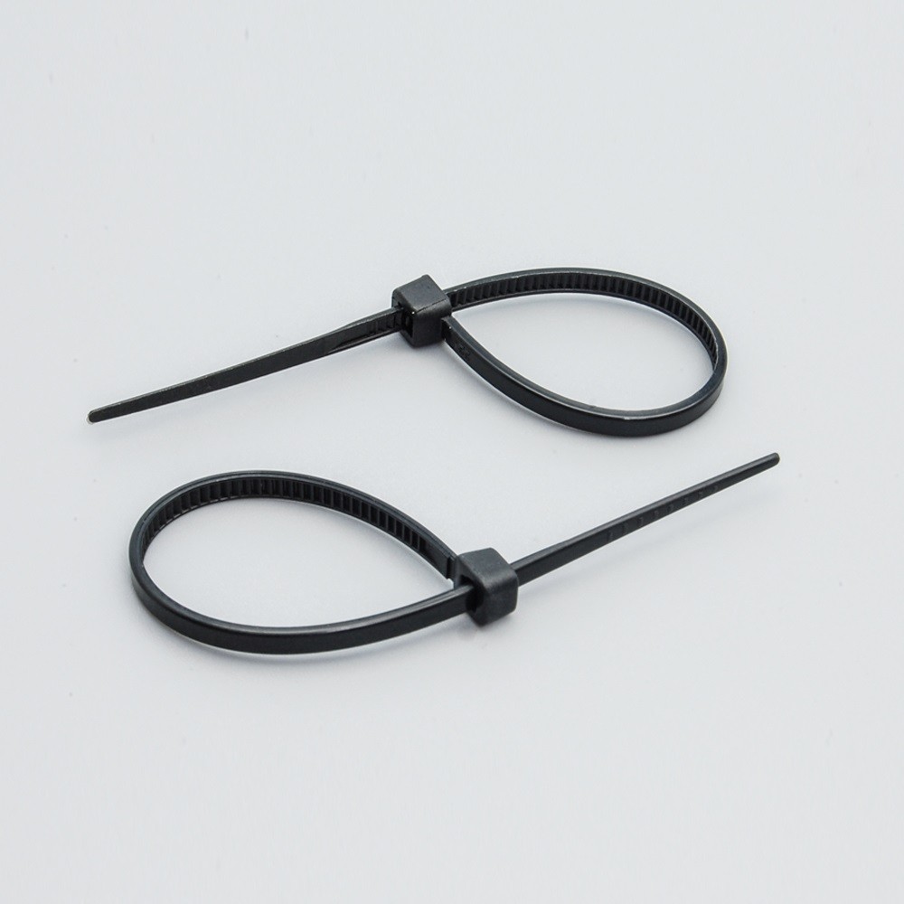 15 Pack of 4" Nylon Cable Tie 18lbs Black 100pk