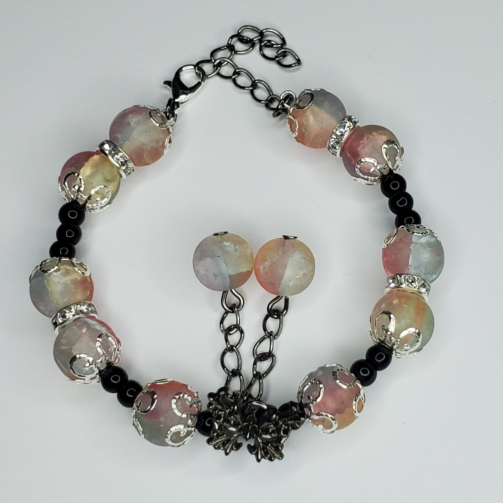Hand crafted artisan unique gemstone bracelet