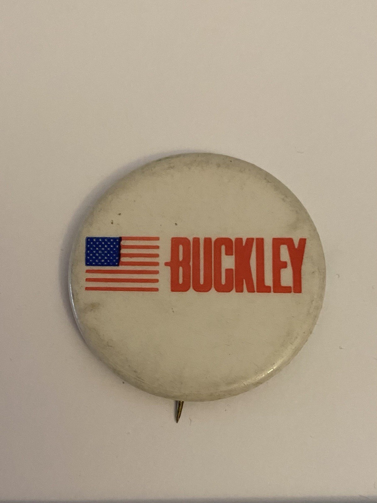 Buckley Political Pin Back Button P158
