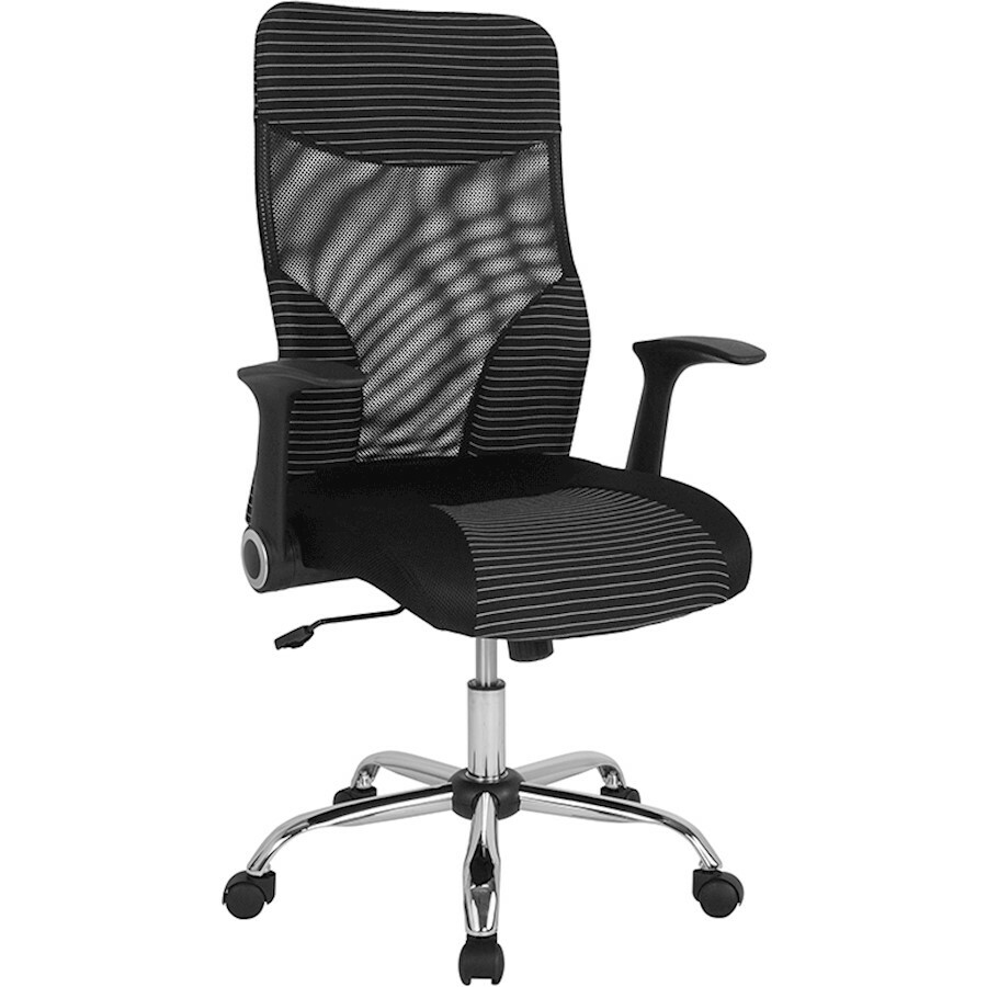 Flash Milford High Office Chair, Mesh Design, Black/White - LF-W-83A-GG