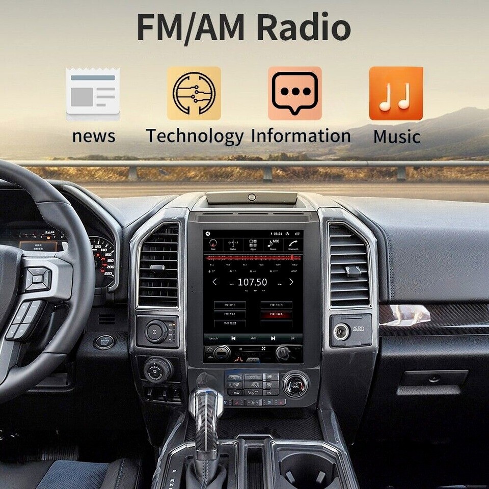 12.1" 4+64GB Car Stereo Radio Auto Android Carplay GPS For Ford F150 2016-2021