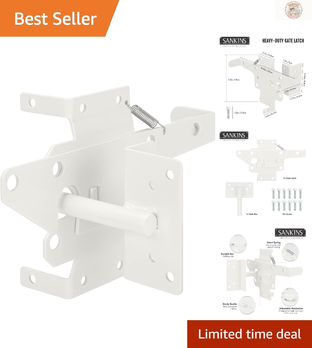 Heavy-Duty Gate Lock with Easy Installation for Pool & Garden Security