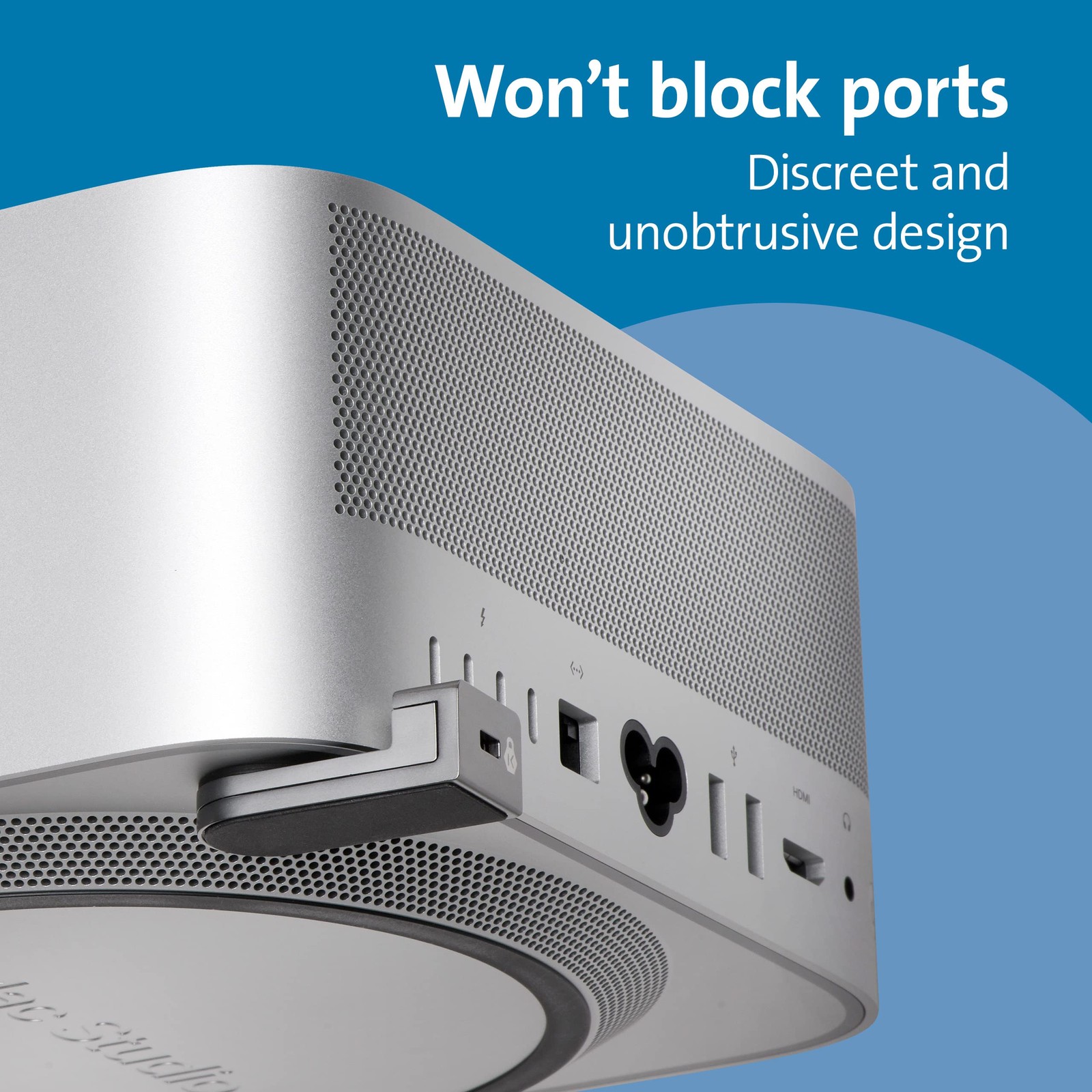 Kensington Lock Designed for Mac Studio Locking Adapter Silver