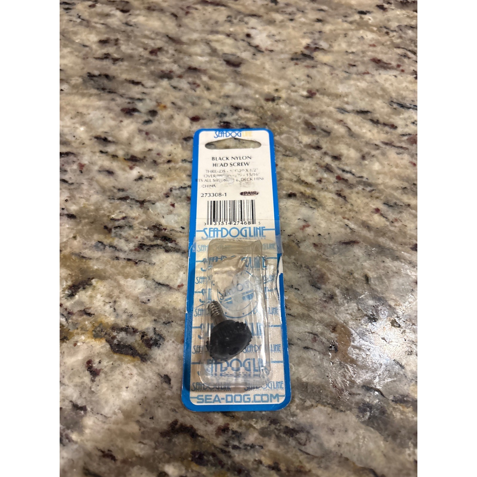 Sea-Dog Line Black Nylon Head Screw 1/4-20 x 1/2 Pair 273308-1 Marine Hardware