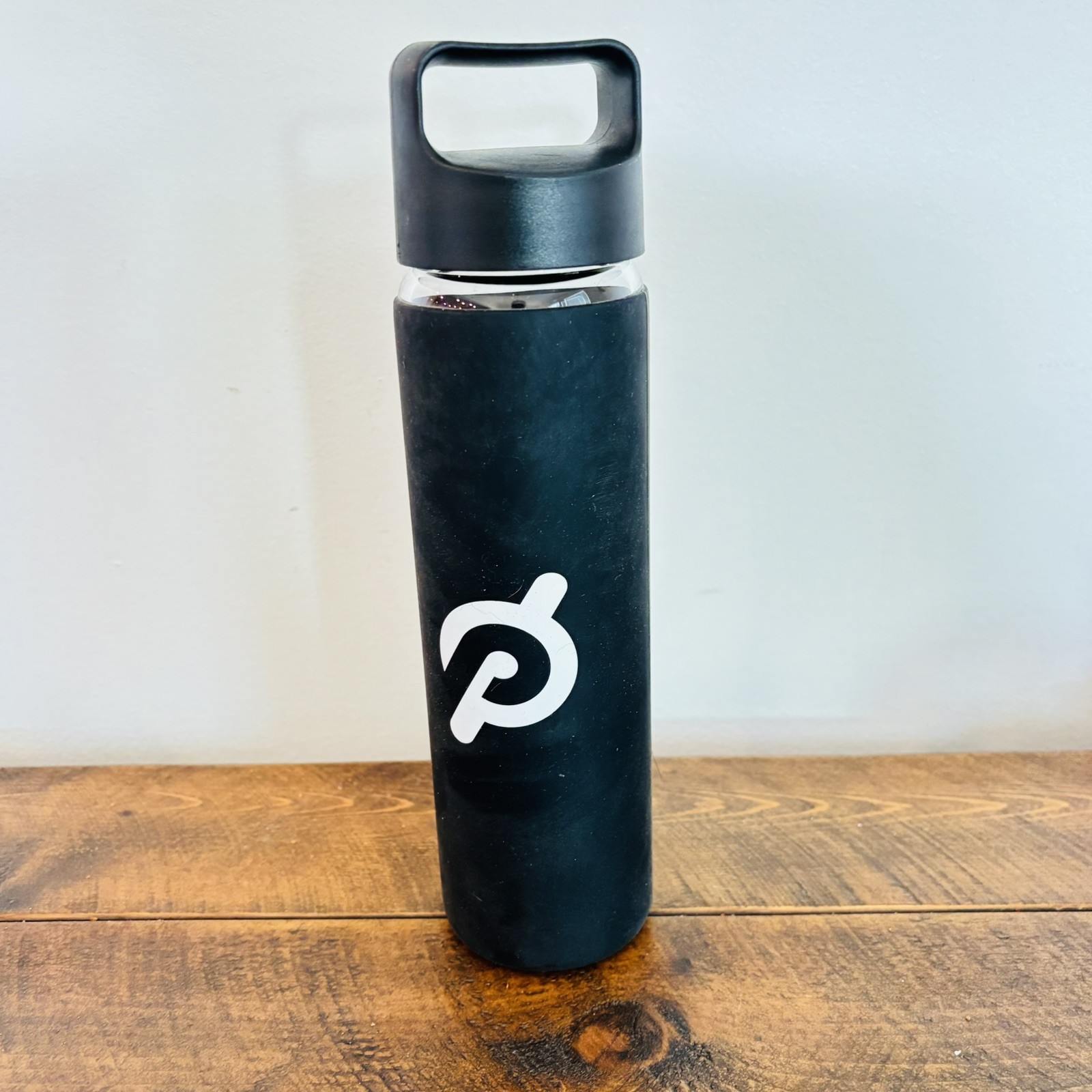 Peloton Glass Water Bottle w/ Silicone Non-Slip Grip 16 oz