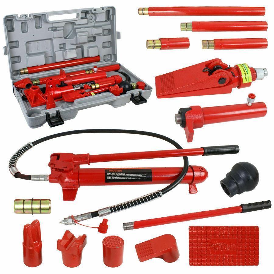 10 Ton Porta Power Air Pump Autobody Frame Repair Hydraulic Jack Tool Kits