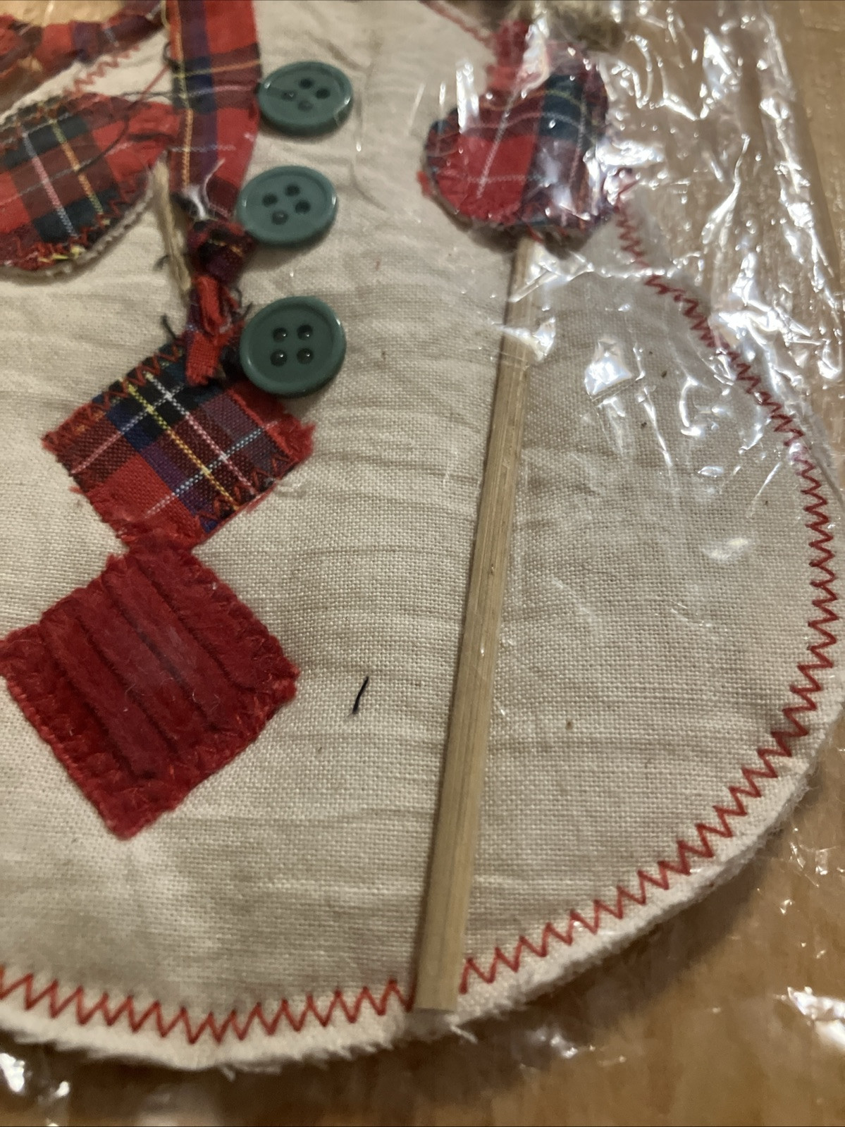 Fabric Snowman Christmas Decoration 8-inches