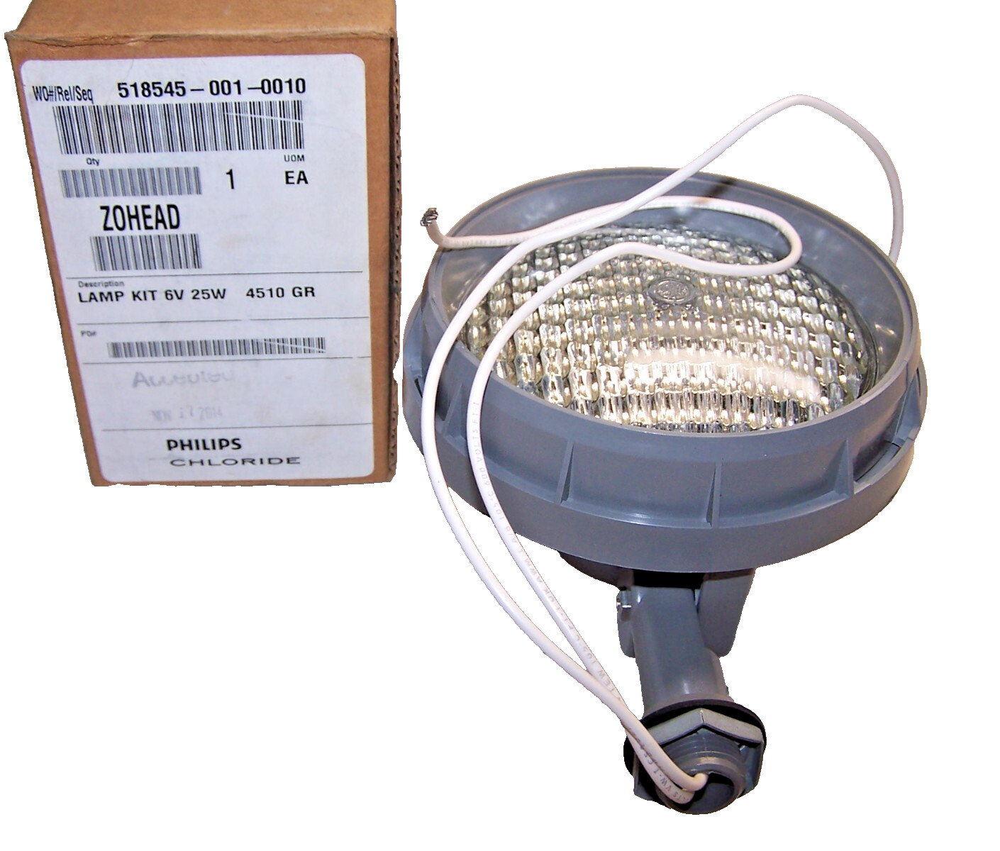 NEW PHILIPS CHLORIDE LAMP KIT 6V 25 WATT ZOHEAD  4510 GR