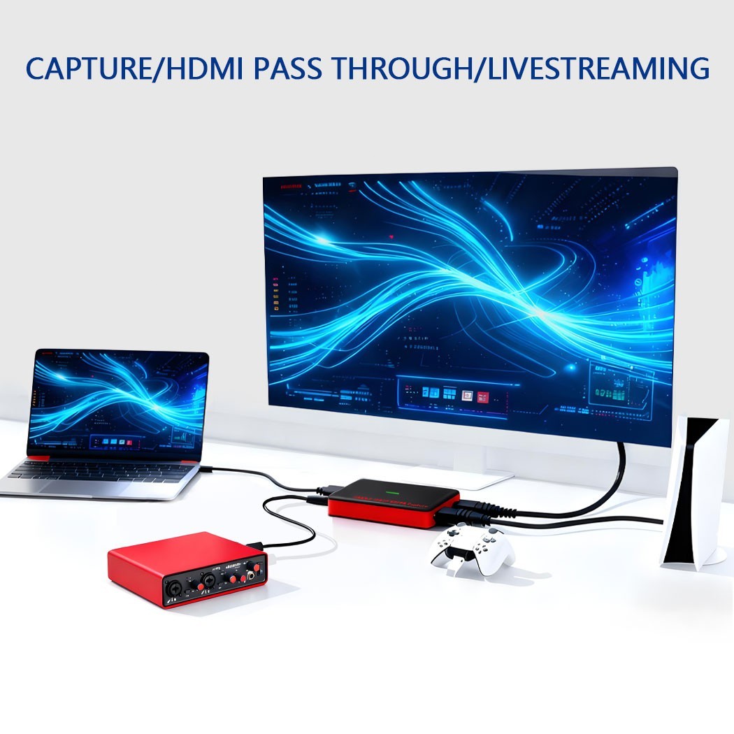 GamLink U3 Game Capture Card 1080p60 USB3.2 Gen 1 Type-C&USB-A for iPad/Mac/Win