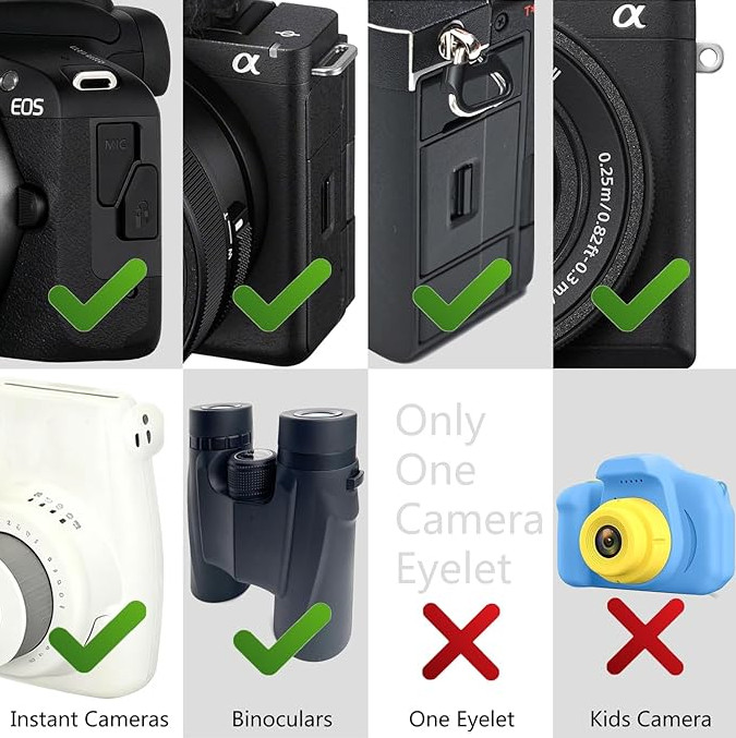 Camera Neck Straps for DSLR Camera or Binoculars Strap Black