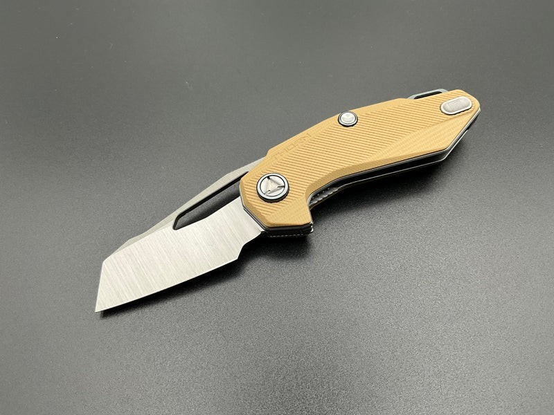 Ketuo Thorn Folding Knife 2" Satin 14C28N Sandvik Steel Blade Tan G10 Handle