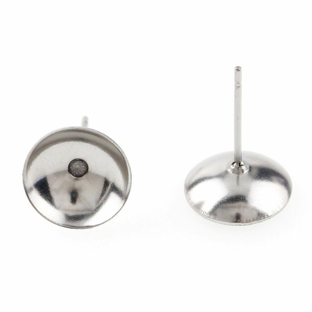 Stainless Steel Earring Post Stud Earring Pin Cup Stud DIY Base Jewelry Findings