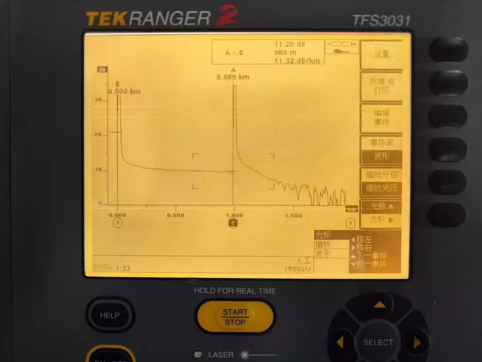 1PCS Tektronix Tekranger TFS3031 Mini Optical Time Domain Reflectometer