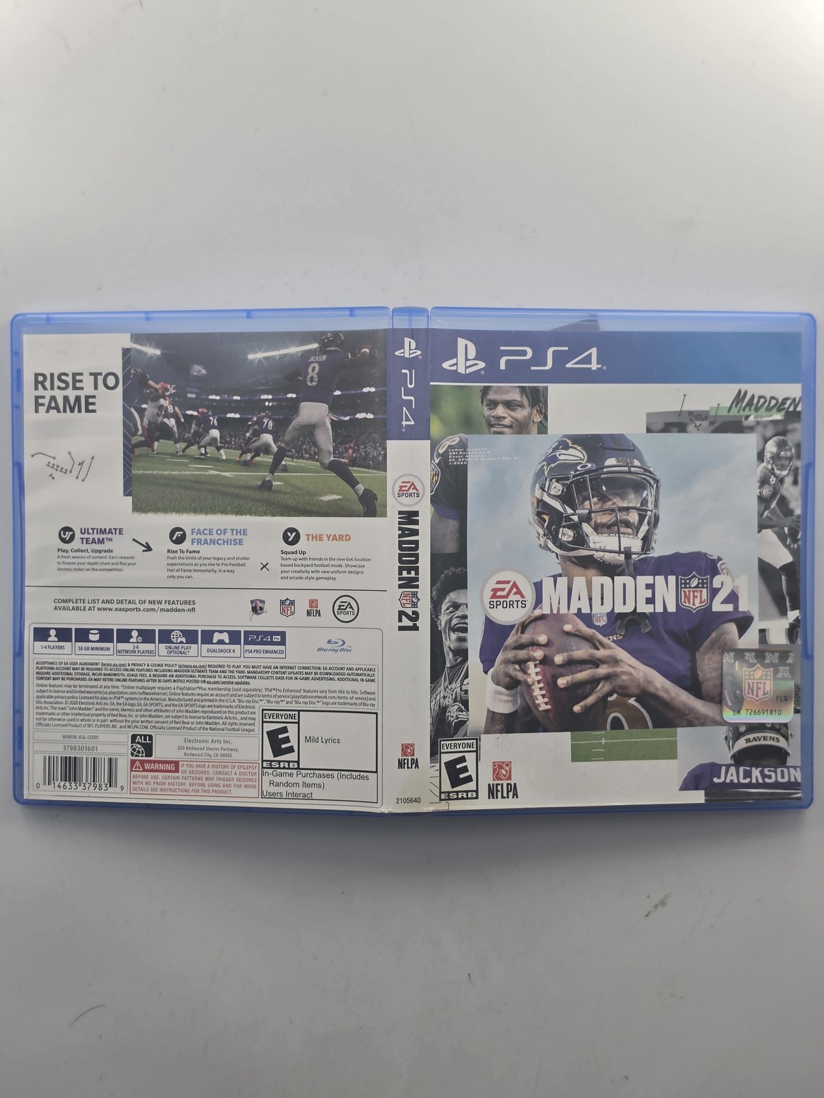 Madden NFL 21 (Sony PlayStation 4, PS4) Case Only