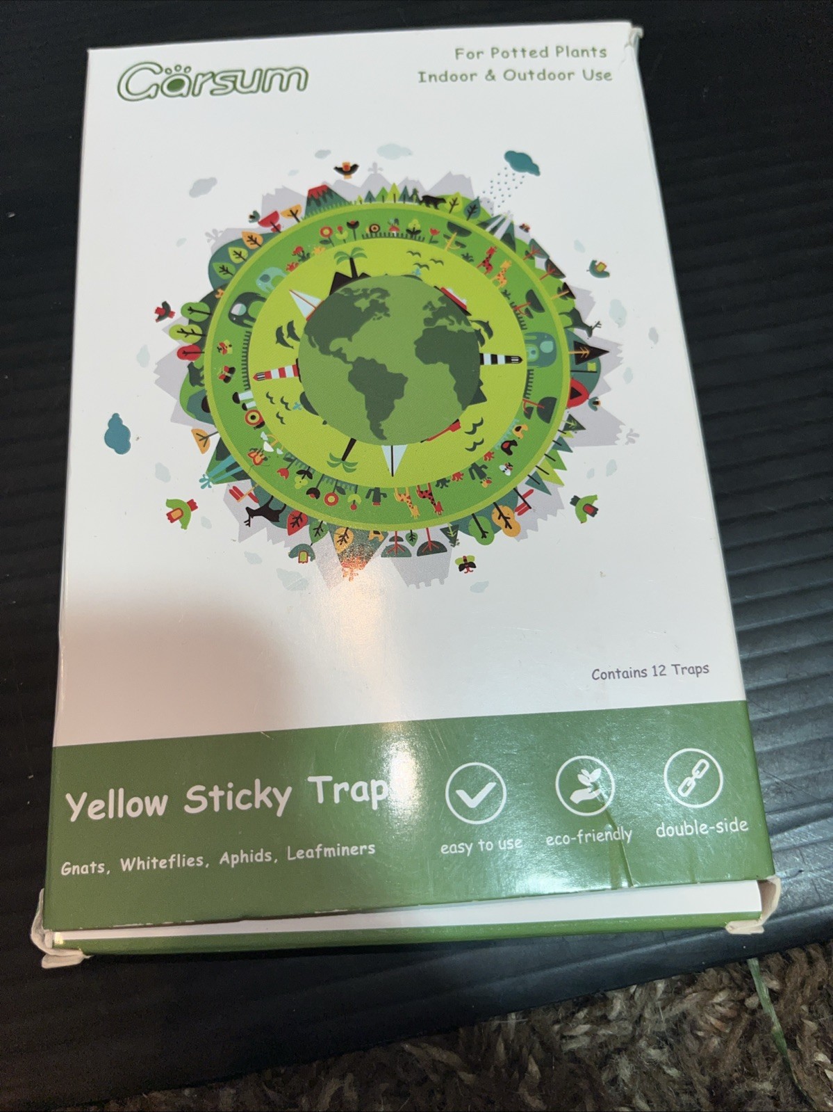 CARSUM Yellow Sticky Traps Bug Flying Traps Aphid Pest SAFE For Potted Plants