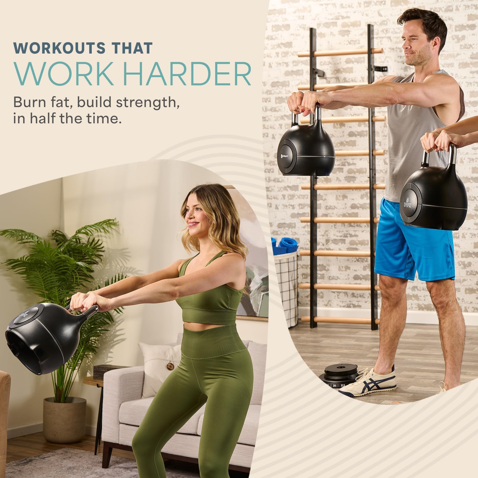 Boulder Adjustable Kettlebell – 7-in-1 Kettlebells Adjustable Weight Set for ...