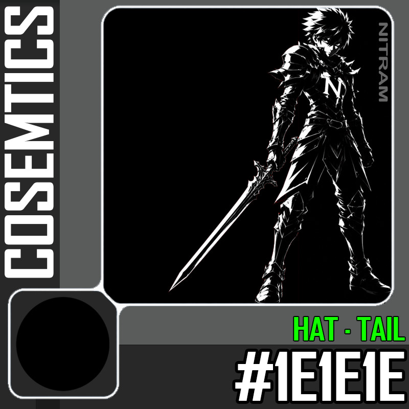 World Zero WZ - PREMIUM HEX - BLACK (#1E1E1E) - HAT and TAIL