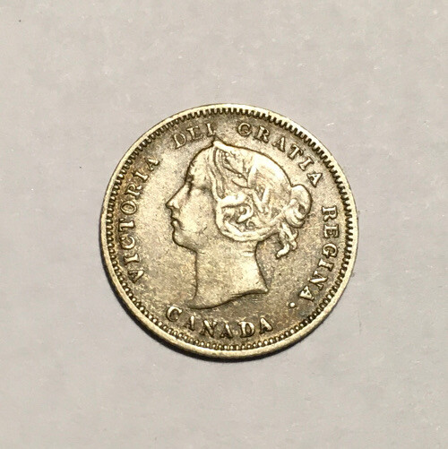 Canada 5c Silver 1890-H XF