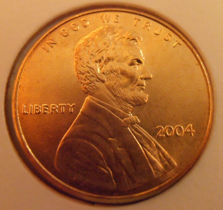 2004 P LINCOLN CENT - BU, Red coin, From a super nice roll FREE PROMPT SHIPPING!