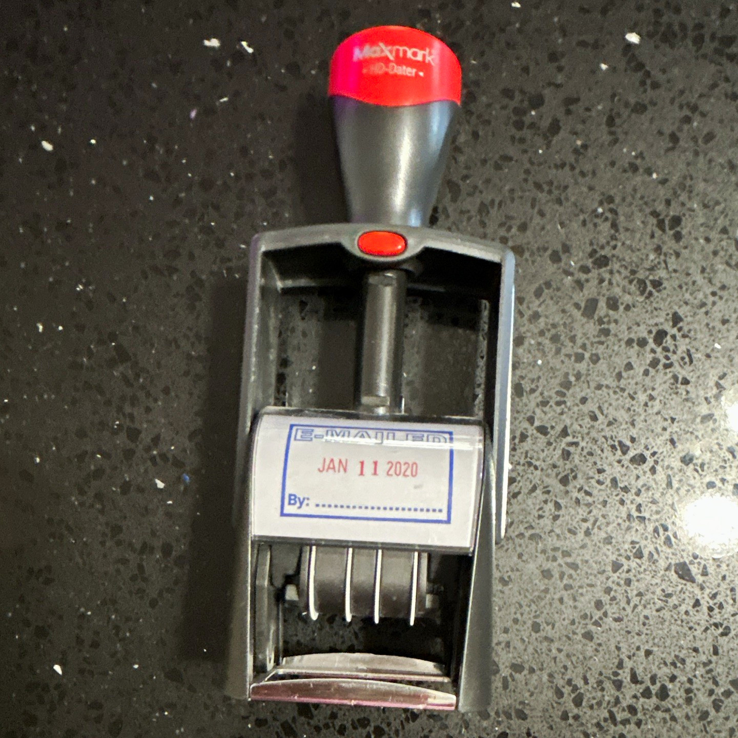 MaxMark HD-Dater Self-Inking Date Stamp "E-MAILED" With By Line
