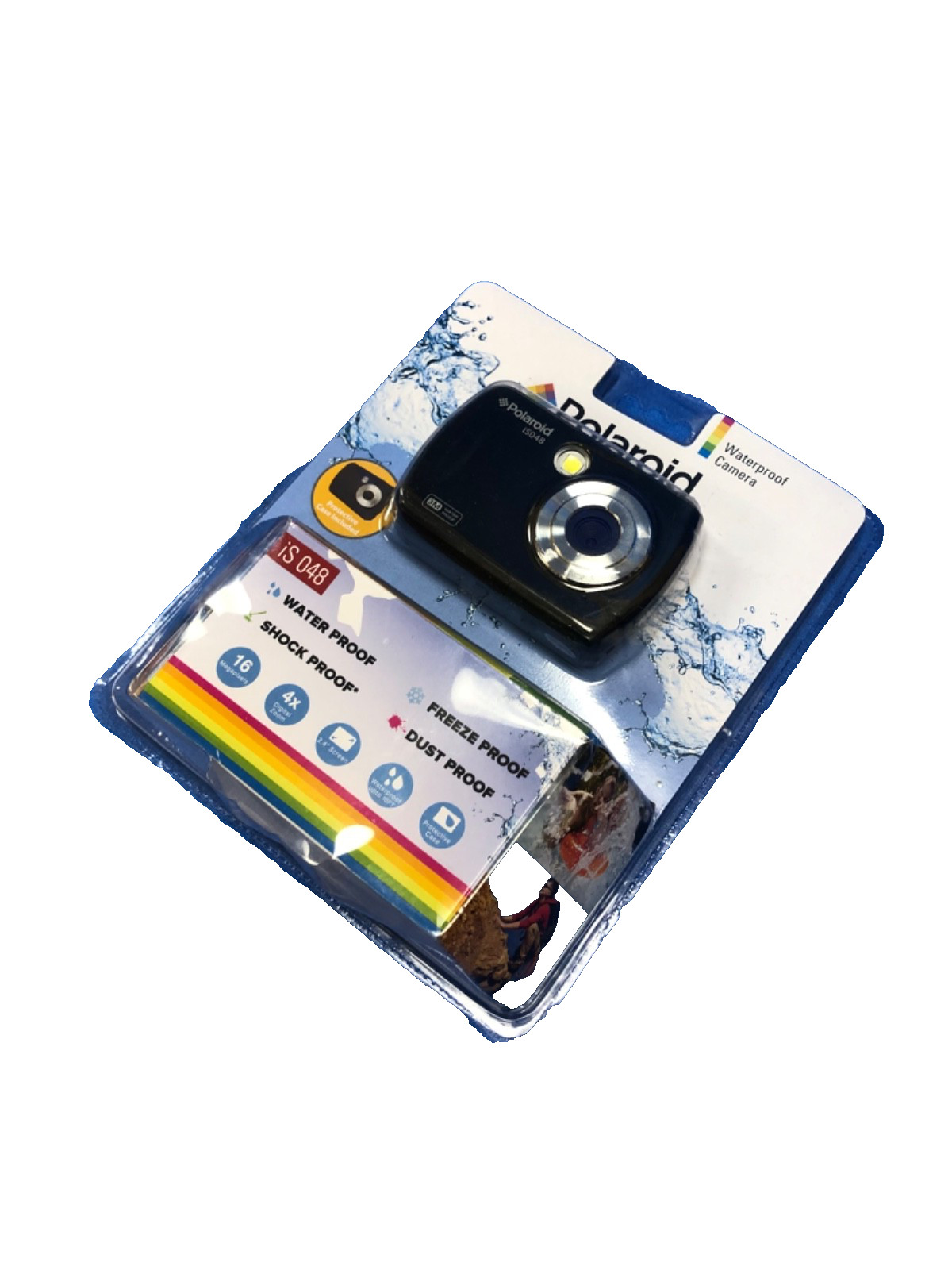 Polaroid IS048 Waterproof Digital Camera 16MP Black Lightweight Outdoor Camera N