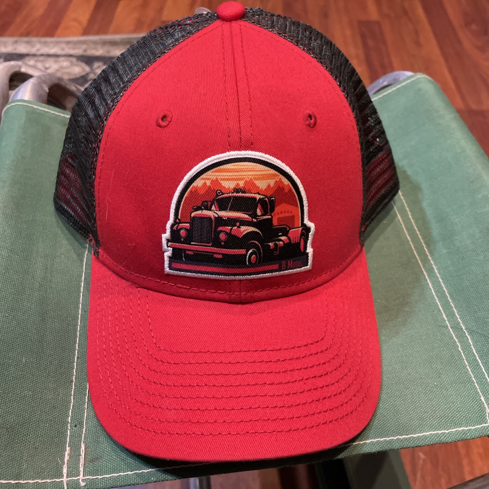Mack Trucks B Model Hat Red w/ Black Mesh Back Cap
