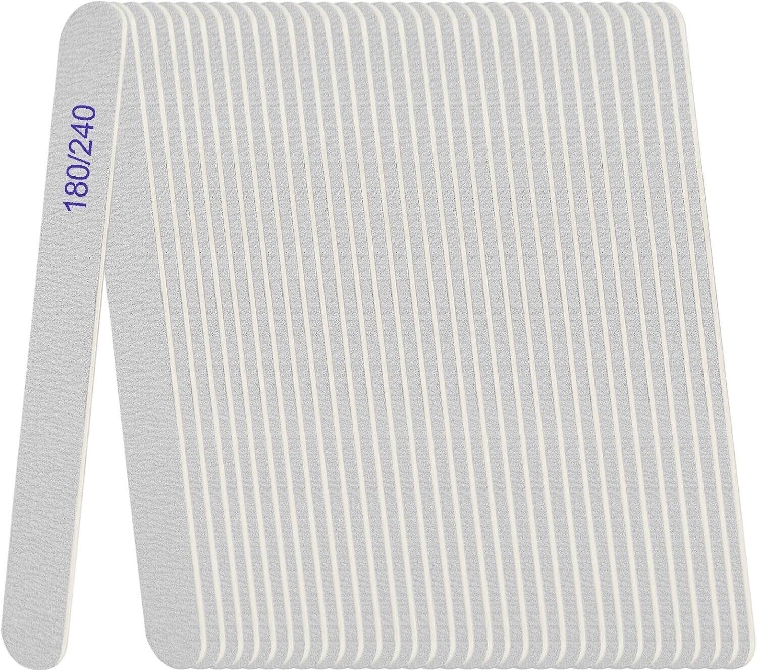 24-pack Nail Files, 180/240 Grit Emery Boards Double-sided for Manicure/pedicure